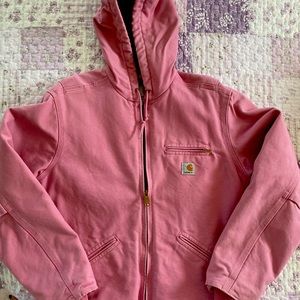 Women’s Pink Carhartt Winter Hooded Jacket